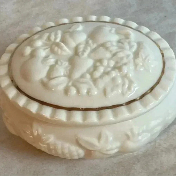 Lenox Oval Trinket Jewelry Box Trinket Container 2 Piece Set - Picture 6 of 11